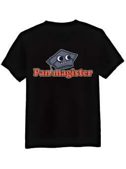 Koszulka Koszulka Męska Pan Magister Czapka Czarna - Śmieszne T-Shirty z Nadrukami ?