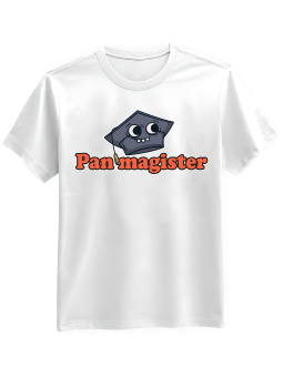 Koszulka Koszulka Męska Pan Magister Czapka Biała - Śmieszne T-Shirty z Nadrukami ?