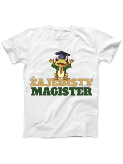 Koszulka Koszulka Damska Żajebisty Magister Biała - Śmieszne T-Shirty z Nadrukami ?