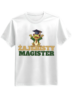 Koszulka Koszulka Męska Żajebisty Magister Biała - Śmieszne T-Shirty z Nadrukami ?