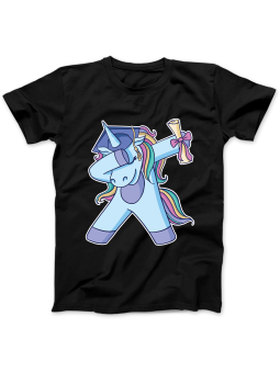 Koszulka Koszulka Damska Magister Jednorożec Dab Czarna - Śmieszne T-Shirty z Nadrukami ?