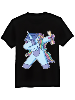 Koszulka Koszulka Męska Magister Jednorożec Dab Czarna - Śmieszne T-Shirty z Nadrukami ?