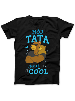 Koszulka Koszulka Damska Mój Tata Jest Cool Czarna - Śmieszne T-Shirty z Nadrukami ?