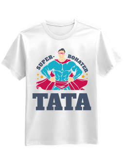 Koszulka Koszulka Męska Super Bohater Tata Biała - Śmieszne T-Shirty z Nadrukami ?