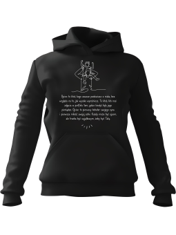 Bluza Męska z kapturem Ojciec Cytat Czarna - Śmieszne gadżety z Nadrukami ?