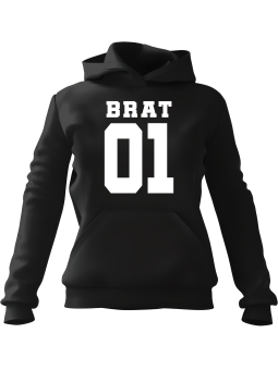 Bluza Męska z kapturem Brat 01 Czarna - Śmieszne gadżety z Nadrukami ?