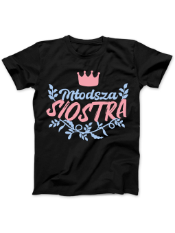 Koszulka Koszulka damska Młodsza Siostra Czarna - Śmieszne T-Shirty z Nadrukami ?