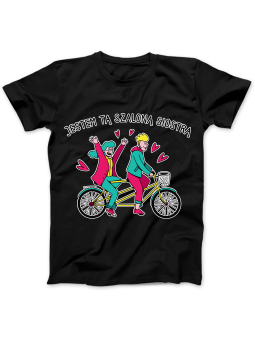 Koszulka Koszulka damska Jestem Tą Szaloną Siostrą Czarna - Śmieszne T-Shirty z Nadrukami ?