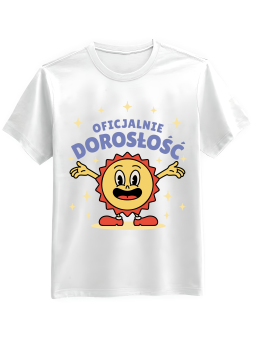 Koszulka Koszulka Męska Oficjalnie Dorosłość Biała - Śmieszne T-Shirty z Nadrukami ?