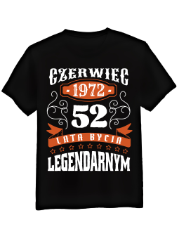 Koszulka Koszulka Męska Lata Bycia Legendarnym [WPISZ ROK] - Śmieszne T-Shirty z Nadrukami ?