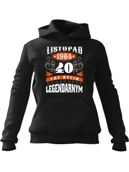 Bluza Męska z kapturem Lata Bycia Legendarnym [WPISZ ROK] - Śmieszne gadżety z Nadrukami ?