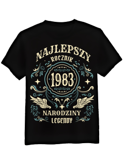 Koszulka Koszulka Męska Najlepszy Rocznik [WYBIERZ ROCZNIK] - Śmieszne T-Shirty z Nadrukami ?