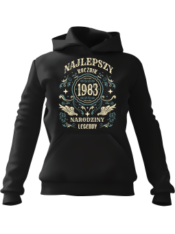 Bluza Damska z kapturem Najlepszy Rocznik [WYBIERZ ROCZNIK] - Śmieszne gadżety z Nadrukami ?