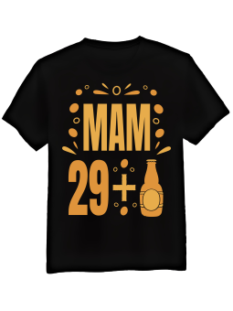 Koszulka Koszulka Męska Mam [WYBIERZ WIEK] + 1 Lat - Śmieszne T-Shirty z Nadrukami ?