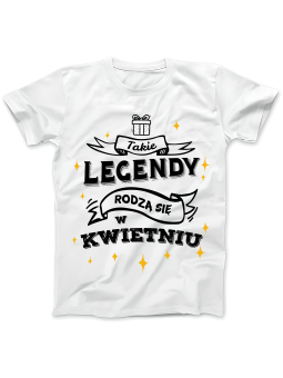 Koszulka Koszulka Damska Takie Legendy Rodzą Się w [WYBIERZ MIESIĄC] - Śmieszne T-Shirty z Nadrukami ?