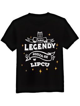 Koszulka Koszulka Męska Takie Legendy Rodzą Się w [WYBIERZ MIESIĄC] - Śmieszne T-Shirty z Nadrukami ?