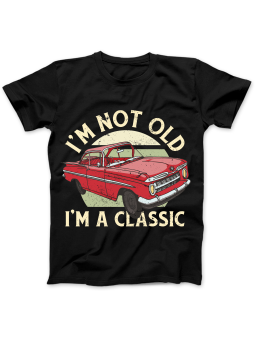 Koszulka Koszulka damska I'm Not Old I'm a Classic Czarna - Śmieszne T-Shirty z Nadrukami ?