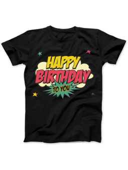 Koszulka Koszulka damska Happy Birthday To You Czarna - Śmieszne T-Shirty z Nadrukami ?