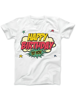 Koszulka Koszulka Damska Happy Birthday To You Biała - Śmieszne T-Shirty z Nadrukami ?