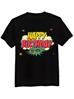 Koszulka Koszulka Męska Happy Birthday To You Czarna - Śmieszne T-Shirty z Nadrukami ?