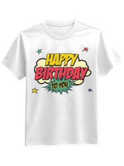 Koszulka Koszulka Męska Happy Birthday To You Biała - Śmieszne T-Shirty z Nadrukami ?