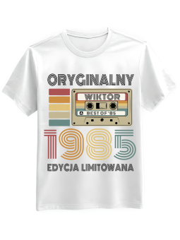Koszulka Koszulka Męska Kaseta Oryginalny [WYBIERZ ROCZNIK I IMIĘ] Edycja Limitowana - Śmieszne T-Shirty z Nadrukami ?