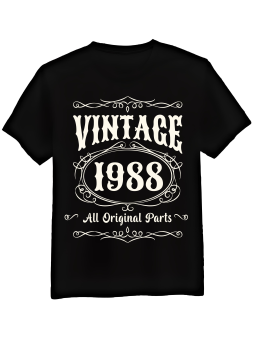 Koszulka Koszulka Męska Vintage Original Parts [WYBIERZ ROCZNIK] - Śmieszne T-Shirty z Nadrukami ?