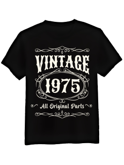 Koszulka Koszulka Męska Vintage Original Parts [WYBIERZ ROCZNIK] - Śmieszne T-Shirty z Nadrukami ?