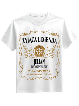 Koszulka Koszulka Męska Żyjąca Legenda [WYBIERZ IMIĘ] - Śmieszne T-Shirty z Nadrukami ?