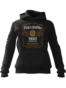 Bluza Męska z kapturem Żyjąca Legenda [WYBIERZ IMIĘ] - Śmieszne gadżety z Nadrukami ?