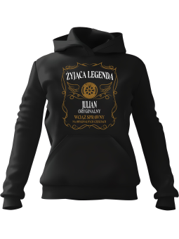 Bluza Męska z kapturem Żyjąca Legenda [WYBIERZ IMIĘ] - Śmieszne gadżety z Nadrukami ?