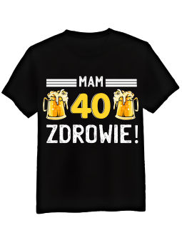 Koszulka Koszulka Męska Mam [WYBIERZ WIEK] Lat Zdrowie - Śmieszne T-Shirty z Nadrukami ?