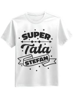 Koszulka Koszulka Męska Super Tata [WYBIERZ IMIĘ] - Śmieszne T-Shirty z Nadrukami ?