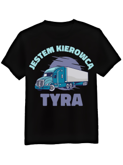 Koszulka Koszulka Męska Jestem Kierowcą Tyra Czarna - Śmieszne T-Shirty z Nadrukami ?