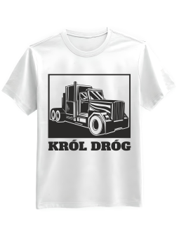 Koszulka Koszulka Męska Król Dróg Biała - Śmieszne T-Shirty z Nadrukami ?