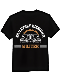 Koszulka Koszulka Męska Najlepszy Kierowca [WYBIERZ IMIĘ] - Śmieszne T-Shirty z Nadrukami ?