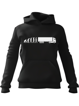 Bluza Męska z kapturem Ewolucja Kierowcy Czarna - Śmieszne gadżety z Nadrukami ?