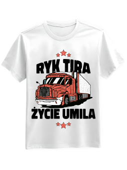 Koszulka Koszulka Męska Ryk Tira Życie Umila Biała - Śmieszne T-Shirty z Nadrukami ?