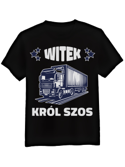 Koszulka Koszulka Męska Król Szos [WYBIERZ IMIĘ] - Śmieszne T-Shirty z Nadrukami ?