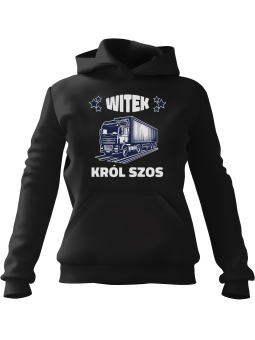 Bluza Męska z kapturem  Król Szos [WYBIERZ IMIĘ] - Śmieszne gadżety z Nadrukami ?