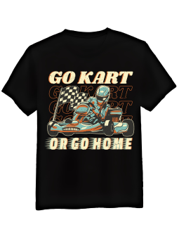 Koszulka Koszulka Męska Gokart Or Go Home Czarna - Mustang Motoryzacja