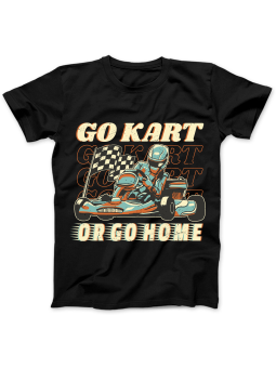 Koszulka Koszulka Damska Gokart Or Go Home Czarna - Śmieszne T-Shirty z Nadrukami ?