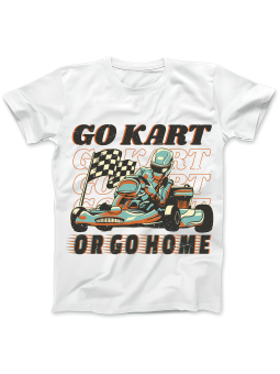 Koszulka Koszulka Damska Gokart Or Go Home Biała - Śmieszne T-Shirty z Nadrukami ?