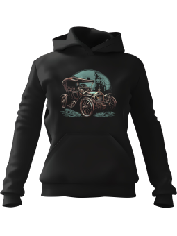Bluza Męska z kapturem Old Timer Auto Steampunk Czarna - Śmieszne gadżety z Nadrukami ?