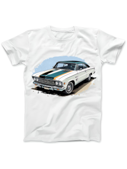 Koszulka Koszulka Damska Classic Muscle Car Biała - Śmieszne T-Shirty z Nadrukami ?