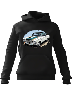 Bluza Męska z kapturem Classic Muscle Car Czarna - Śmieszne gadżety z Nadrukami ?