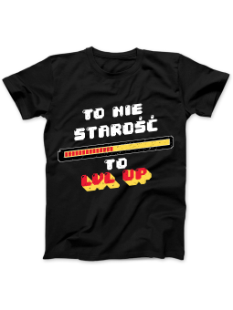 Koszulka Koszulka Damska Urodzinowy Level Up - Śmieszne T-Shirty z Nadrukami ?