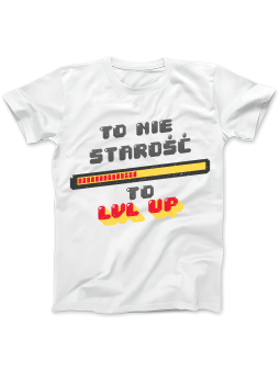 Koszulka Koszulka Damska Urodzinowy Level Up - Śmieszne T-Shirty z Nadrukami ?