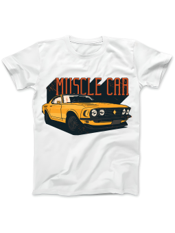 Koszulka Koszulka Damska Muscle Car Biała - Śmieszne T-Shirty z Nadrukami ?