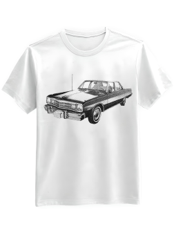 Koszulka Koszulka Męska Halftone Vintage Car Biała - Śmieszne T-Shirty z Nadrukami ?